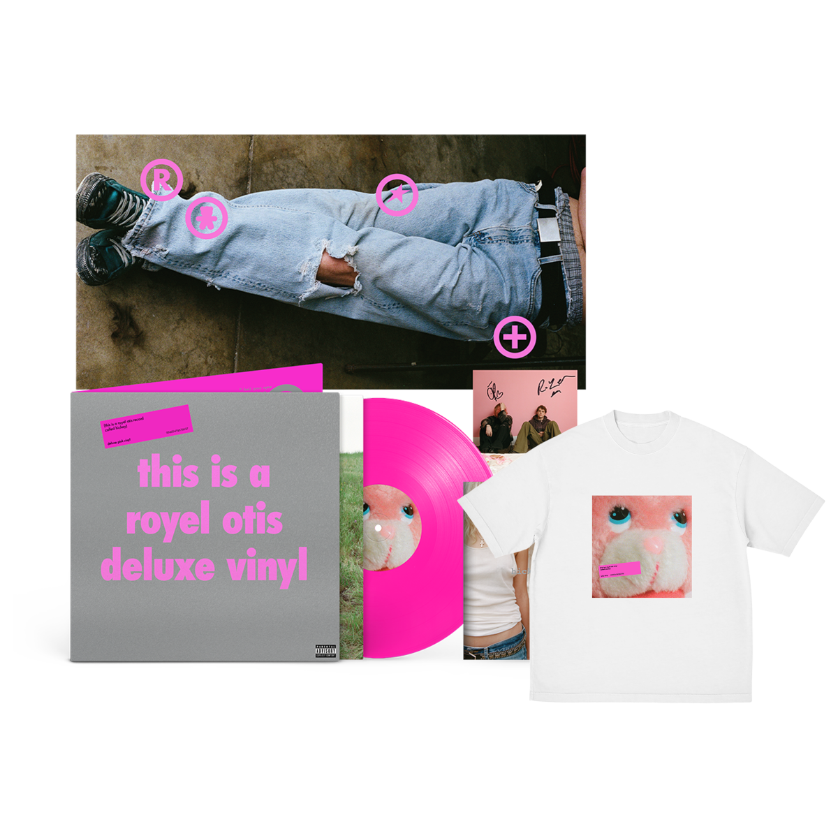 hickey) deluxe packaged vinyl + signed artcard + T-Shirt - Royel Otis